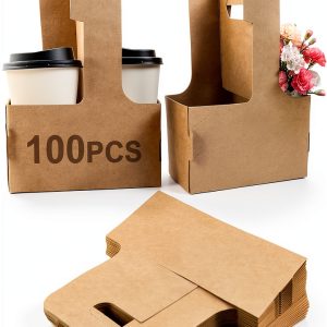 XIRUOXINKEMAO Drink Carrier Handle Cardboard Universal Fit-0