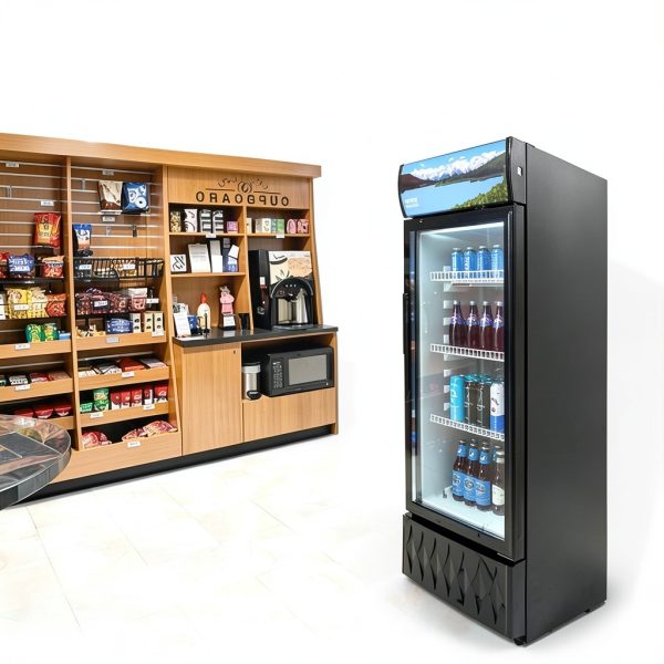 VEVOR Merchandiser Refrigerator 6.8 Cu.Ft Glass Door with Shelves-7