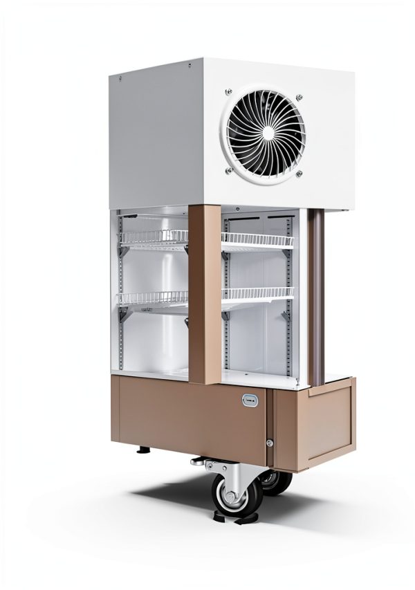 VEVOR Commercial Merchandiser Refrigerator 2 Glass Doors, 23 Cubic Ft, Upright Display Beverage Cooler 79" Tall x 39.4" Width, Fridge with LED Lighting for Drink Wine Soda, Gold-5