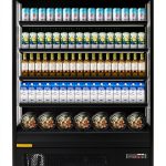Wilprep Commercial Open Air Merchandiser, 52" Vertical Air Curtain Refrigerator with 33.1 cu. ft. Volume LED Lighting Night Curtain, Grab and Go Display Refrigerator Showcase for Store Cafe Bar Shop-0