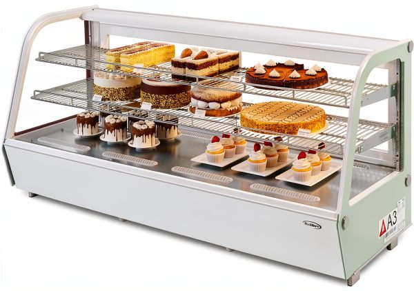 Refrigerated Bakery Display Case KoolMore CDC-8C-WH 8ft White with LED-0