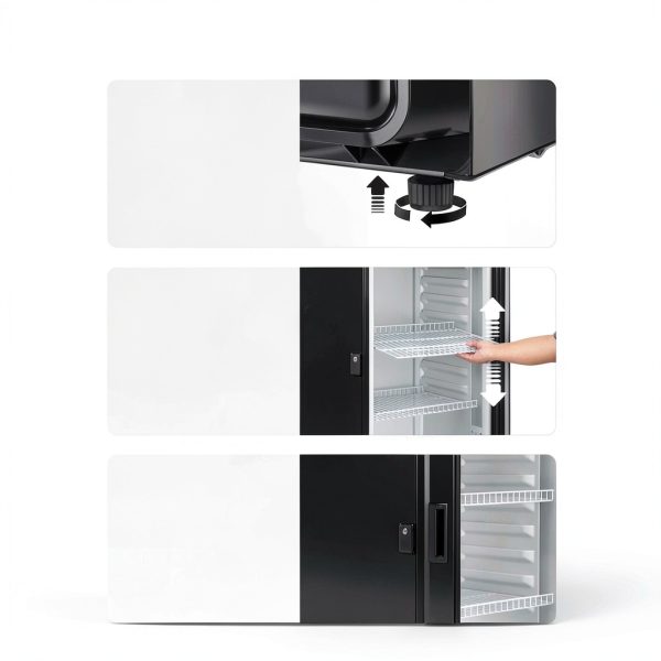 VEVOR Merchandiser Refrigerator 6.8 Cu.Ft Glass Door with Shelves-1