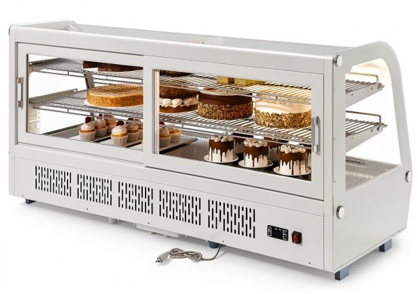 Refrigerated Bakery Display Case KoolMore CDC-8C-WH 8ft White with LED-1